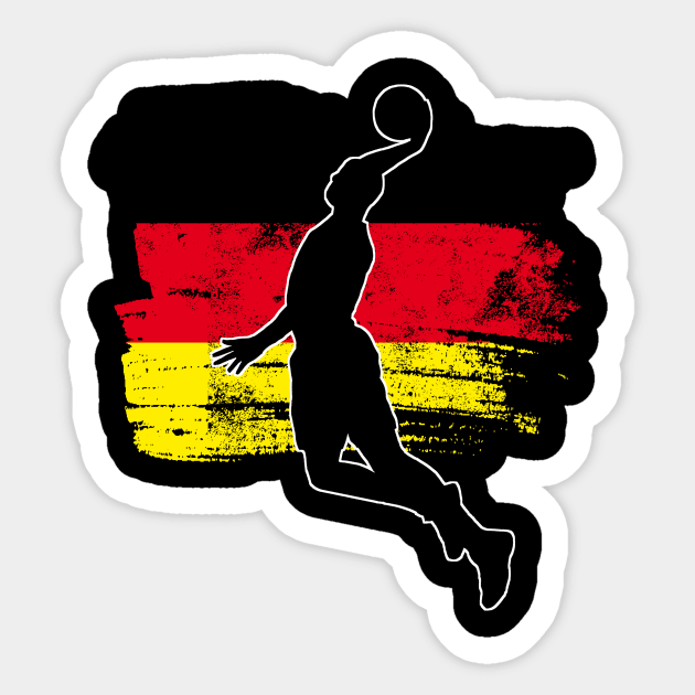 Basketball Dunking Germany Flag Funny Sticker by bigD